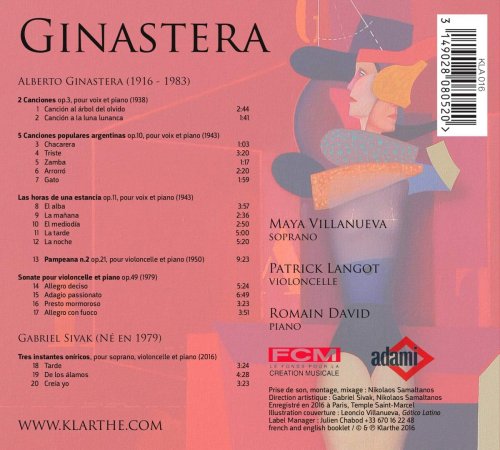 Maya Villanueva, Patrick Langot and Romain David - Alberto Ginastera - Gabriel Sivak (2016) [Hi-Res]