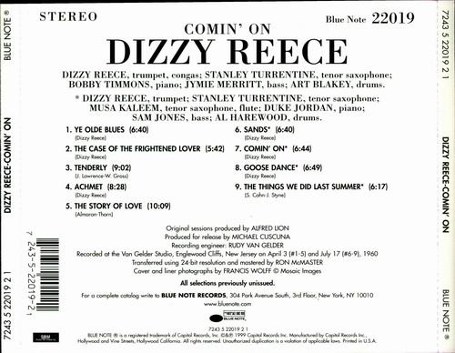 Dizzy Reece - Comin' On (1960) CD Rip