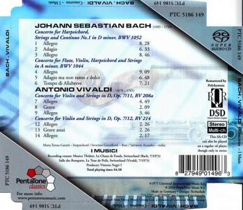 Accardo, Gazzelloni, Garatti, I Musici - Bach, Vivaldi: Concertos (2010) [SACD]