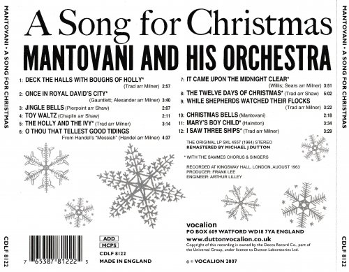 Mantovani And His Orchestra - A Song For Christmas (1964) [2007]