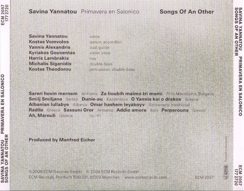 Savina Yannatou & Primavera En Salonico - Songs Of An Other (2008)