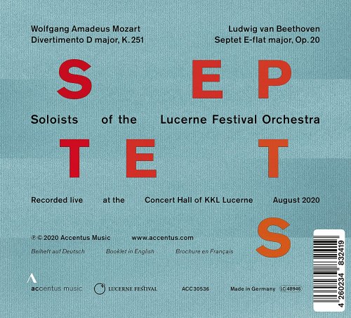 Korbinian Altenberger, Wolfram Christ, Rick Stotijn, Soloists of the Lucrene Festival Orchestra - Mozart & Beethoven: Septets (2021) [Hi-Res]