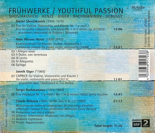 Trio Rafale - Frühwerke (Youthful Passion) (2017) [Hi-Res]