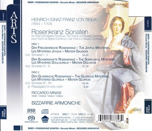 Riccardo Minasi, Bizzarrie Armoniche - Biber: Rosenkranz Sonaten (2008) [SACD]