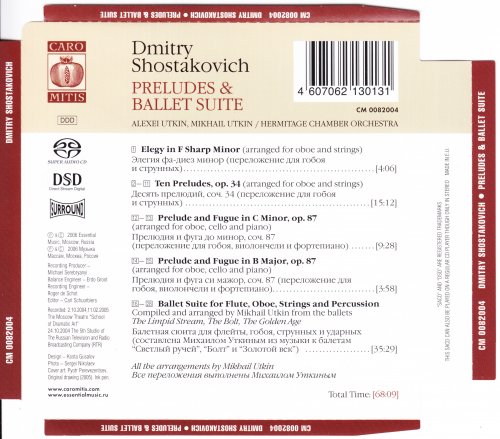 Hermitage Chamber Orchestra - Dimitry Shostakovich: Preludes & Ballet Suites (2006) [SACD]