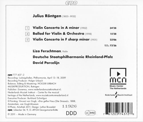 Liza Ferschtman - Julius Röntgen: Violin Concertos (2011)