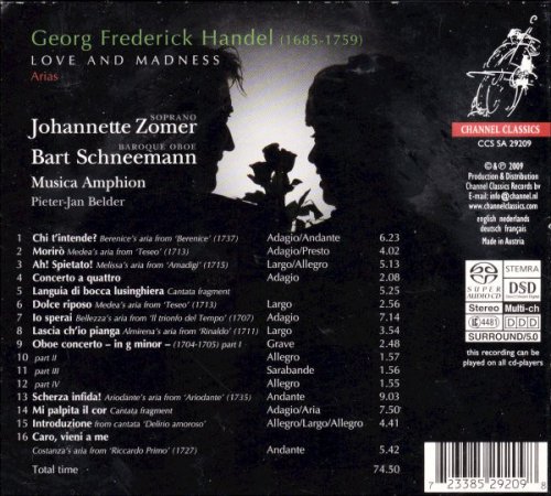 Johannette Zomer, Bart Schneemann - Love and Madness, Handel Arias (2009) [SACD]