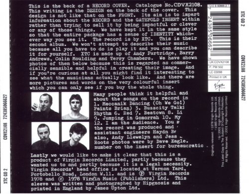 XTC - Go 2 (Reissue) (1978/1985)