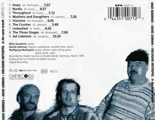 Mick Goodrick, David Liebman, Wolfgang Muthspiel - In The Same Breath (1996)