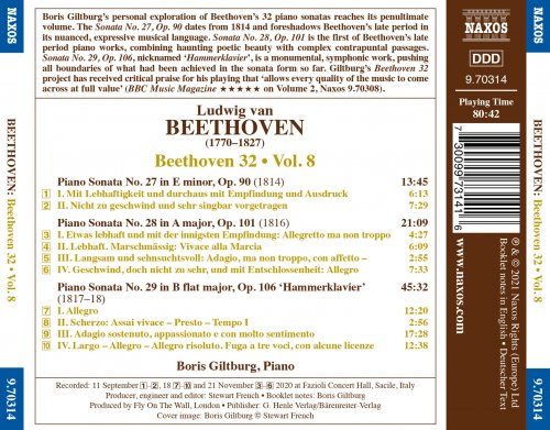 Boris Giltburg - Beethoven 32, Vol. 8: Piano Sonatas Nos. 27-29 (2021) [Hi-Res]