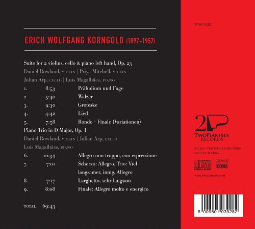 Daniel Rowland, Julian Arp, Luis Magalhães - The Korngold Project, Pt. 1 (2015) [Hi-Res]