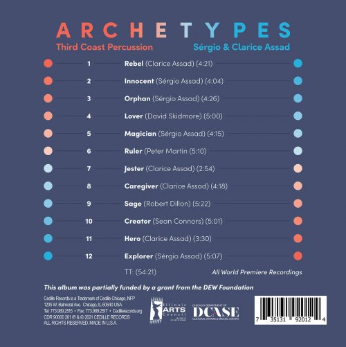 Third Coast Percussion, Sergio Assad, Clarice Assad - Archetypes (2021) [Hi-Res]
