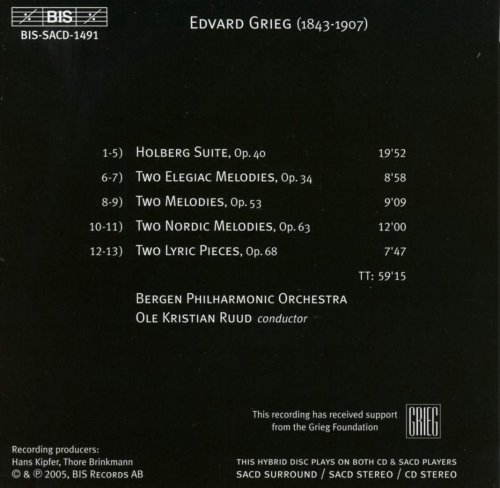 Bergen Philharmonic Orchestra, Ole Kristian Ruud - Grieg: Music for String Orchestra (2005) [Hi-Res]