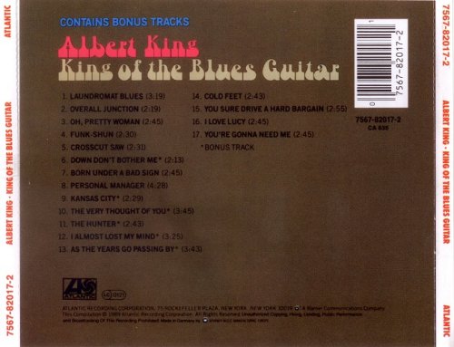 Albert King - King of the Blues Guitar (1969) [1989]