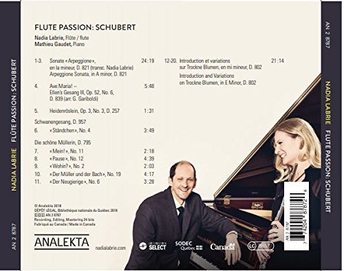 Nadia Labrie & Mathieu Gaudet - Flute Passion: Schubert (2018) [Hi-Res]