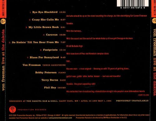 Von Freeman - Live at the Dakota (2001)