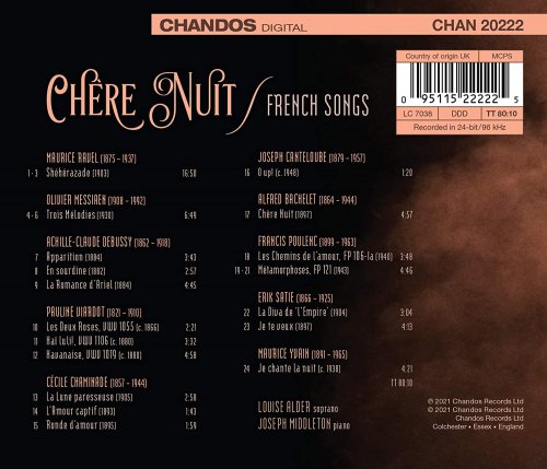Louise Alder & Joseph Middleton - Chère nuit: French Songs (2021) [Hi-Res]