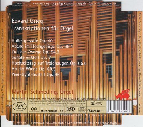 Martin Schmeding - Edvard Grieg: Organ Transcriptions (2004) [SACD]