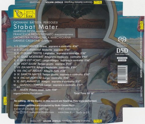 Orchestra Filarmonica Marchigiana, Daniele Callegari, Mariella Devia, Francesca Provvisiona - Pergolesi: Stabat Mater (2019) [SACD]