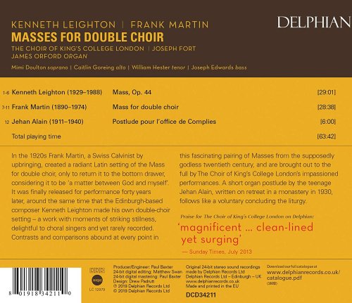 The Choir of Kings College London & Joseph Fort - Frank Martin, Kenneth Leighton: Masses for Double Choir (2019) [Hi-Res]