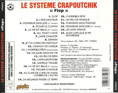Le Systeme Crapoutchik - Flop (Reissue) (1970/1996)