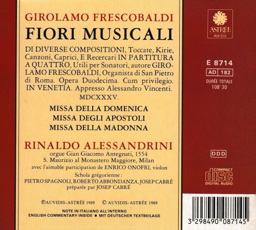 Rinaldo Alessandrini - Frescobaldi: Fiori Musicali (1989)