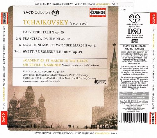 Sir Neville Marriner - Tchaikovsky: Capriccio Italien, 1812 Overture, Slavonic March (1992) [2005 SACD]