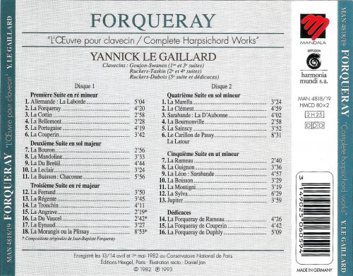 Yannick Le Gaillard - Forqueray: L'Oeuvre pour Clavecin (1993)