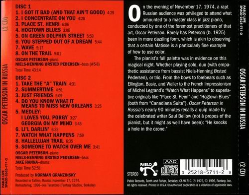 Oscar Peterson - Oscar Peterson In Russia (1974) CD Rip