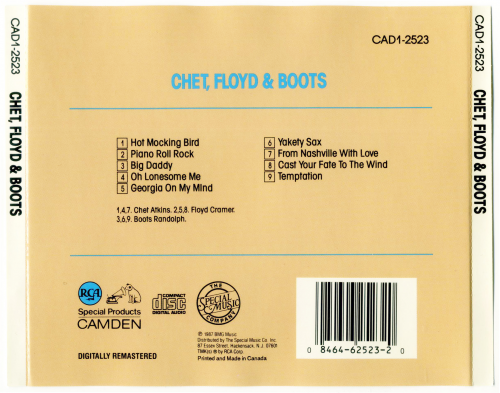 Chet Atkins, Floyd Cramer, Boots Randolph - Chet, Floyd & Boots (1971) [1987]