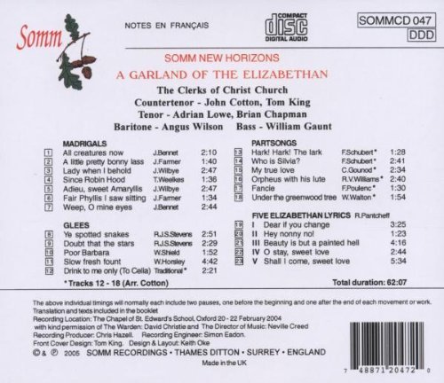 The Clerks of Christ Church - A Garland of the Elizabethan (2014)