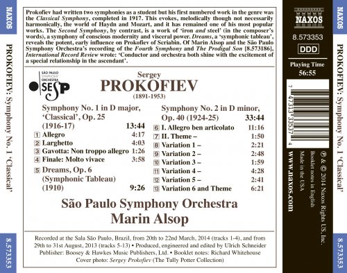 São Paulo Symphony Orchestra, Marin Alsop - Prokofiev: Symphonies Nos. 1 & 2 (2014) [Hi-Res]