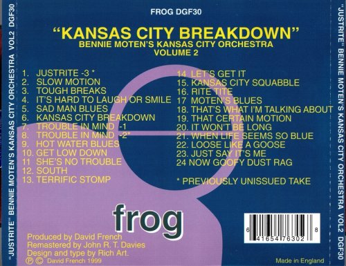 Bennie Moten - The Victor Recordings Vol.2: Kansas City Breakdown (1999)