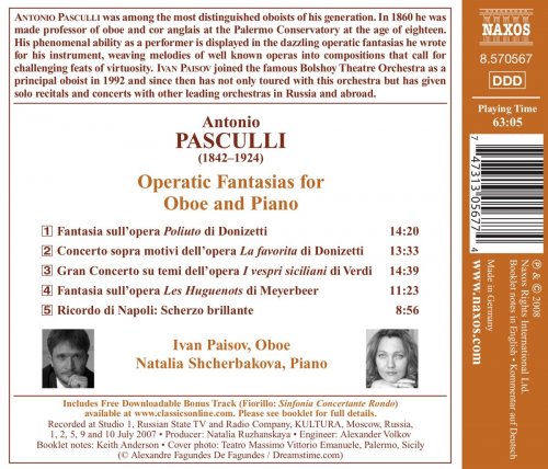 Ivan Paisov & Natalia Shcherbakova - Pasculli: Operatic Fantasias for Oboe and Piano (2008)