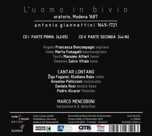 Marco Mencoboni, Cantar Lontano, Francesca Boncompagni, Massimo Altieri - Giannettini: L'uomo in bivio (2021)