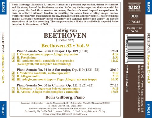 Boris Giltburg - Beethoven 32, Vol. 9: Piano Sonatas Nos. 30-32 (2021) [Hi-Res]