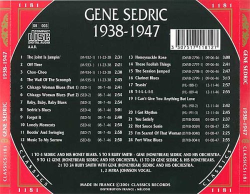 Gene Sedric - 1938-1947 {The Chronological Classics, 1181}