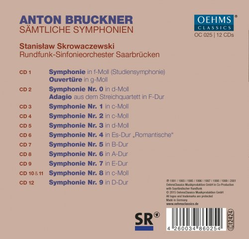 Rundfunk-Sinfonieorchester Saarbrücken, Stanisław Skrowaczewski - Bruckner: Sämtliche Symphonien (2015)