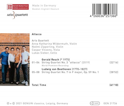 Aris Quartett - Gerald Resch: String Quartet No. 3 - Beethoven: String Quartet No. 7, Op. 59 No. 1 (2021) [Hi-Res]