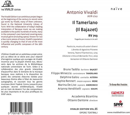 Ottavio Dantone - Vivaldi: Il Tamerlano (Il Bajazet) (2020) CD-Rip