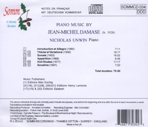 Nicholas Unwin - Damase: Piano Music (2014)