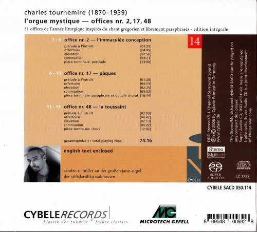 Sandro R. Mueller - Tournemire: L'Orgue Mystique Vol.14 (2006) [SACD]