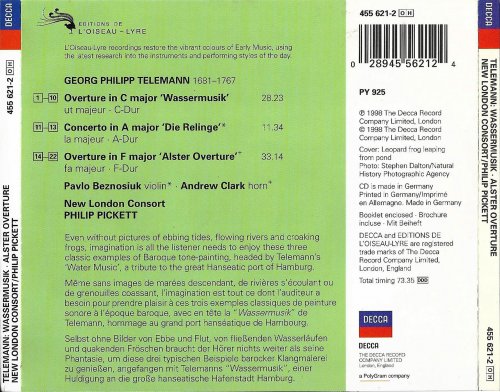 Philip Pickett - Telemann: Water Music; Alster Overture; 'The Frogs' Concerto (1999)