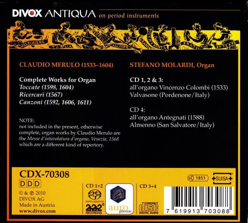 Stefano Molardi - Merulo: Complete Organ Works Vol. 1,2 (2006) [SACD]