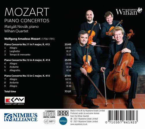 Matyáš Novák - Mozart: Piano Concertos Nos. 11, 12 & 13 (2021)