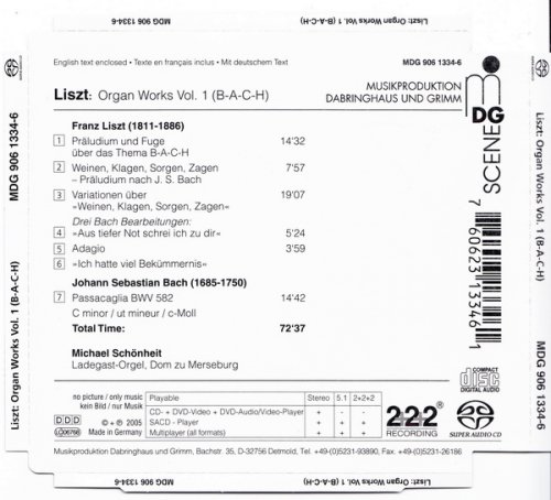 Michael Schoenheit at Ladegast Orgel, Dom zu Merseburg - Liszt: Organ Works. Vol.1 (2005) [SACD]
