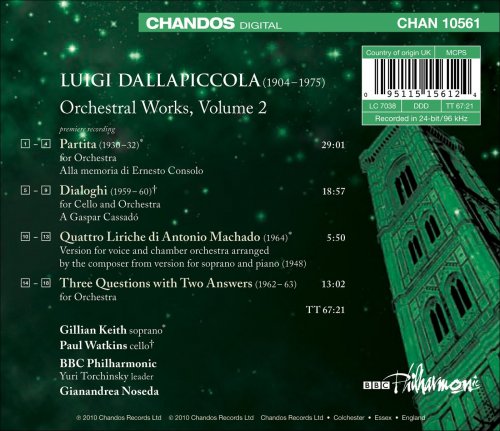 Gillian Keith, Paul Watkins, BBC Philharmonic, Gianandrea Noseda - Dallapiccola: Orchestral Works, Vol. 2 (2010) [Hi-Res]