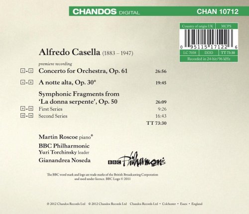 Martin Roscoe, BBC Philharmonic, Gianandrea Noseda - Casella: Orchestral Works Volume 2 (2012) [Hi-Res]