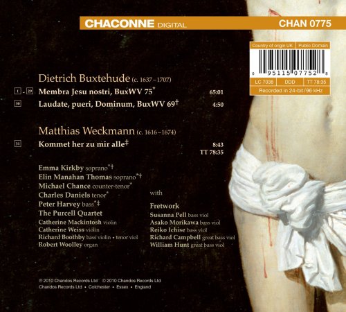 Emma Kirkby, Elin Manahan Thomas, Michael Chance, Charles Daniels, Peter Harvey, Fretwork, The Purcell Quartet - Buxtehude: Membra Jesu nostri (2010) [Hi-Res]