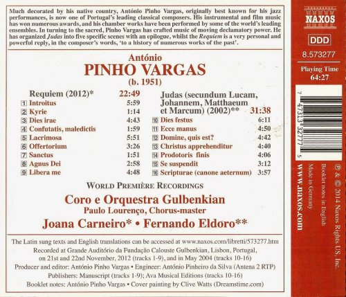 Joana Carneiro, Fernando Eldoro, Coro e Orquestra Gulbenkian - Pinho Vargas: Requiem, Judas (2014) CD-Rip